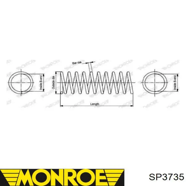 Купить SP3735 Monroe Пружина подвески