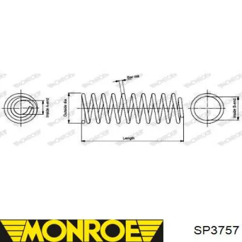 Передняя пружина SP3757 Monroe