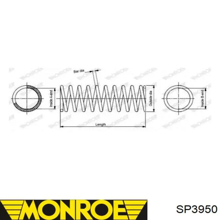 Задняя пружина MR510347 Mitsubishi