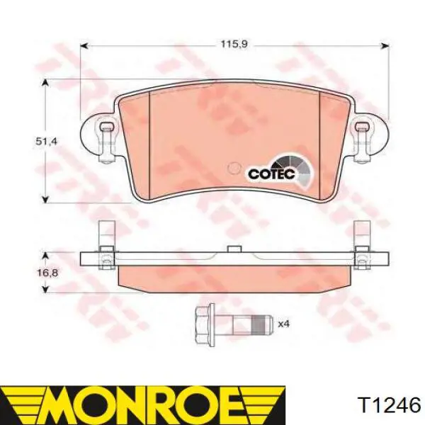 Купить T1246 Monroe Амортизатор передней подвески