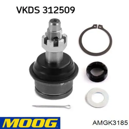 Опора шаровая нижняя + верхняя, комплект Moog AMGK3185
