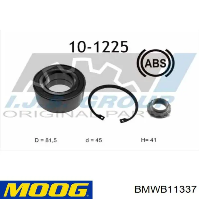Купить BMWB11337 Moog Подшипник ступицы передней/задней