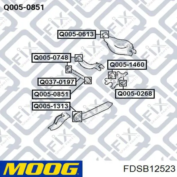 Купить FDSB12523 Moog Сайлентблок верхнего рычага