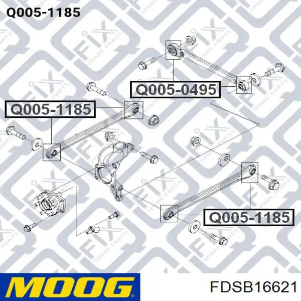 Сайлентблок тяги поперечной (задней подвески) FDSB16621 Moog