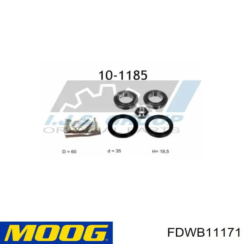 Подшипник ступицы FDWB11171 Moog
