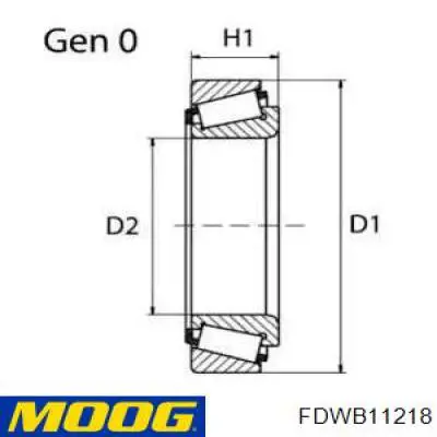 Подшипники задней ступицы Moog FDWB11218 цена, от 10.99 USD
