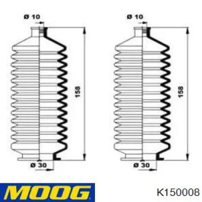 K150008 Moog пыльник рулевой рейки