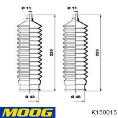 Silentblock de suspensión delantero inferior K150015 Moog