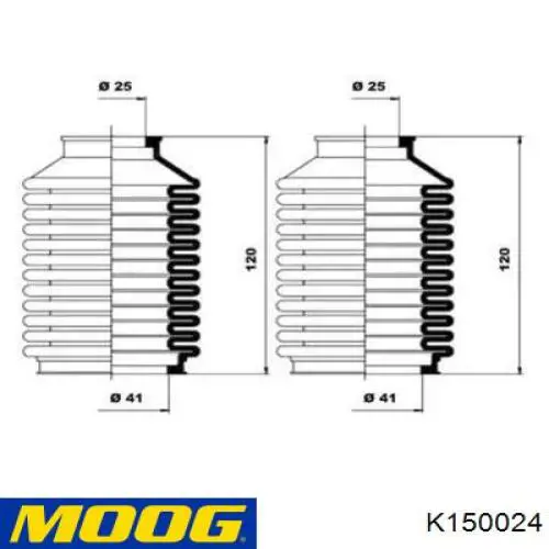 Bota De Direccion Izquierda (Cremallera) K150024 Moog