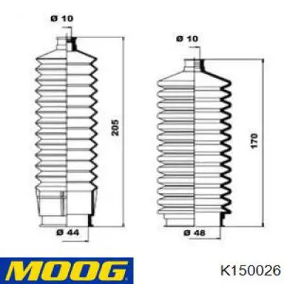 Пыльник рулевого механизма (рейки) левый K150026 Moog