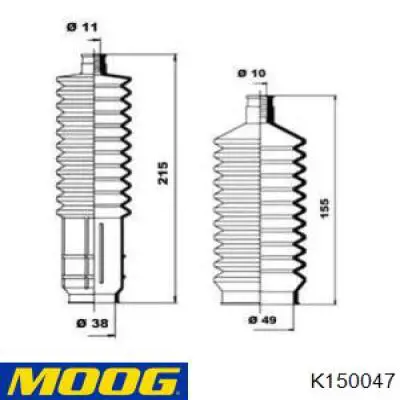 Bota De Direccion Izquierda (Cremallera) K150047 Moog