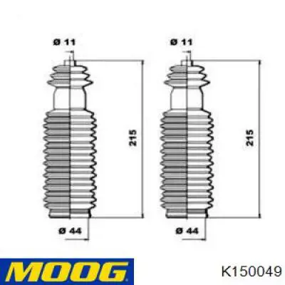 Пыльник рулевой рейки K150049 Moog