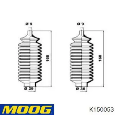 Пыльник рулевого механизма (рейки) правый Moog K150053