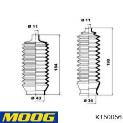 Пыльник рулевого механизма (рейки) правый Moog K150056