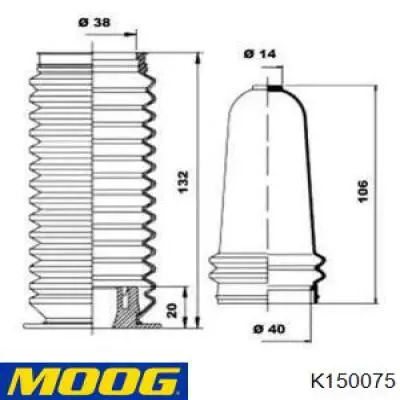 Bota De Direccion Izquierda (Cremallera) K150075 Moog