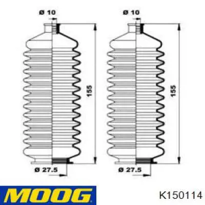 Пыльник рулевой рейки K150114 Moog