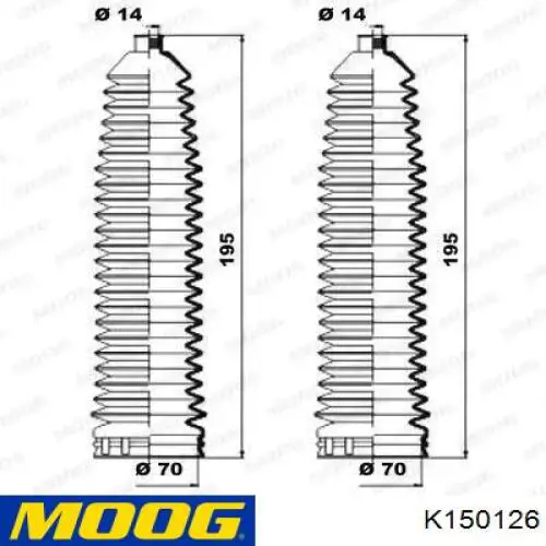 Пыльник рулевого механизма (рейки) правый K150126 Moog