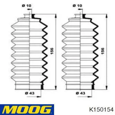 Bota De Direccion Izquierda (Cremallera) K150154 Moog