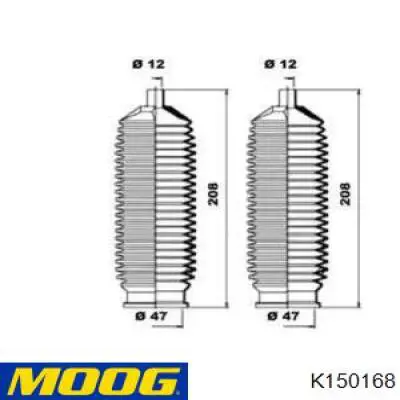 Пыльник рулевой рейки K150168 Moog