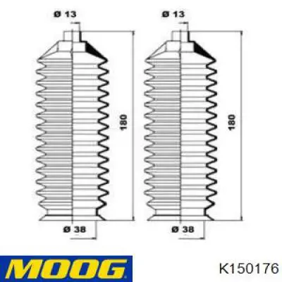 Пыльник рулевой рейки K150176 Moog