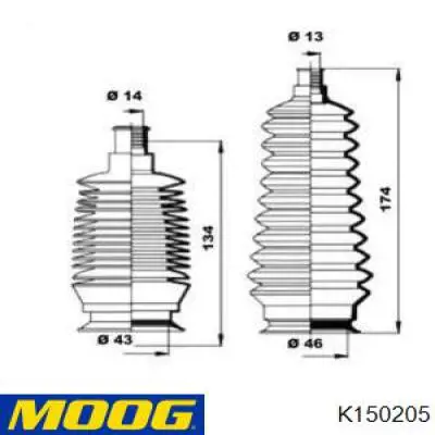 Bota De Direccion Izquierda (Cremallera) K150205 Moog