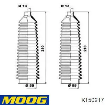 Пыльник рулевой рейки K150217 Moog