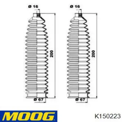 Пыльник рулевого механизма (рейки) Moog K150223