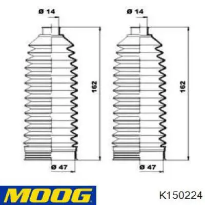 Пыльник рулевой рейки K150224 Moog