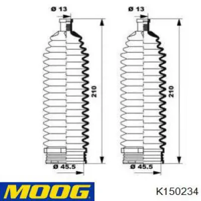 Пыльник рулевой рейки K150234 Moog