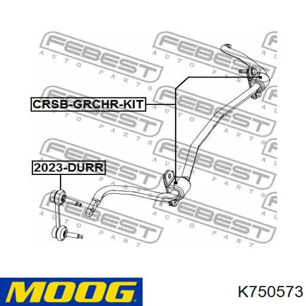 Купить K750573 Moog Солдатик стабилизатора, заднего