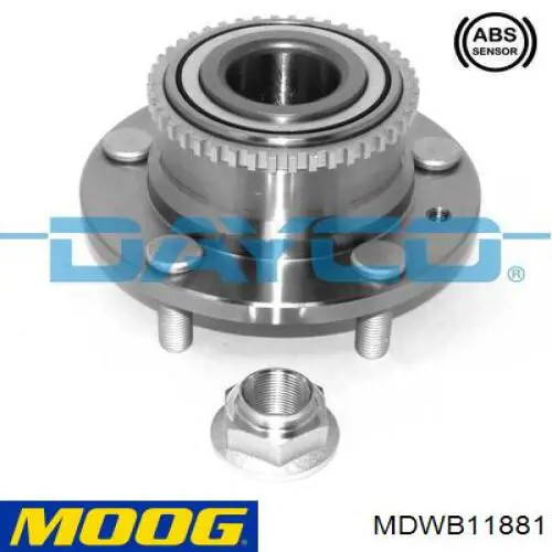 Cubo de rueda trasero MDWB11881 Moog