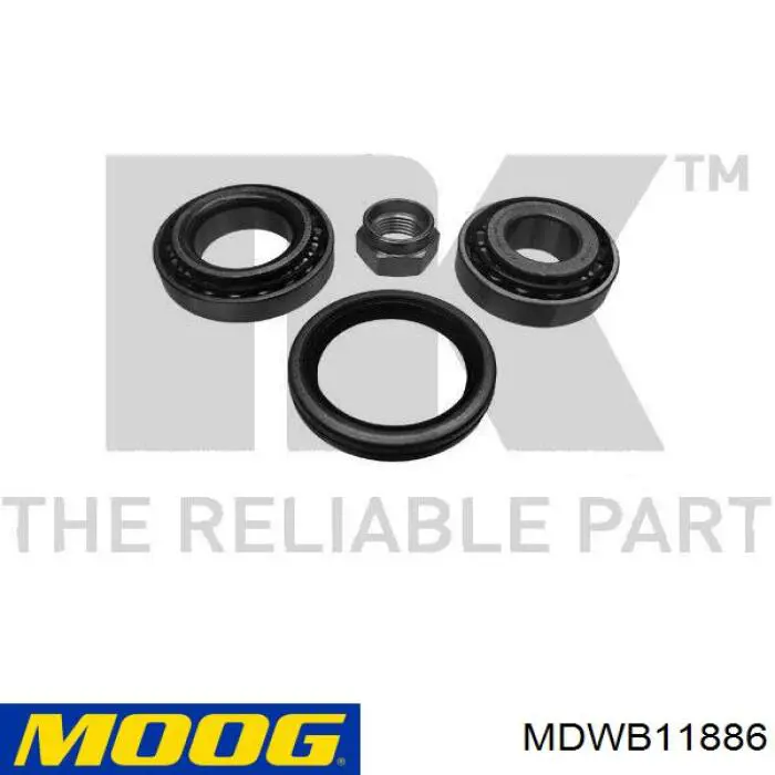 Cojinete de rueda trasero MDWB11886 Moog