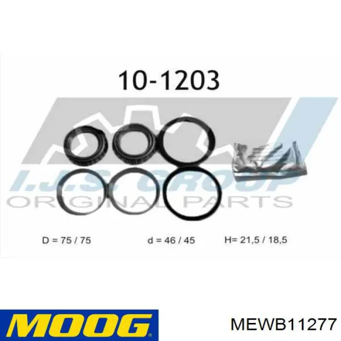 Подшипник ступицы MEWB11277 Moog