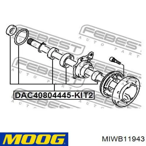 Подшипники задней ступицы Moog MIWB11943 цена, от 29.31 USD