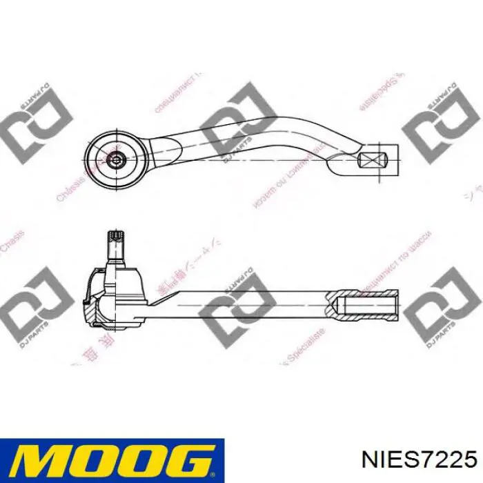 NIES7225 Moog Наружный наконечник рулевой тяги