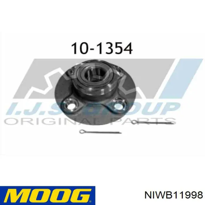 Cubo de rueda trasero NIWB11998 Moog