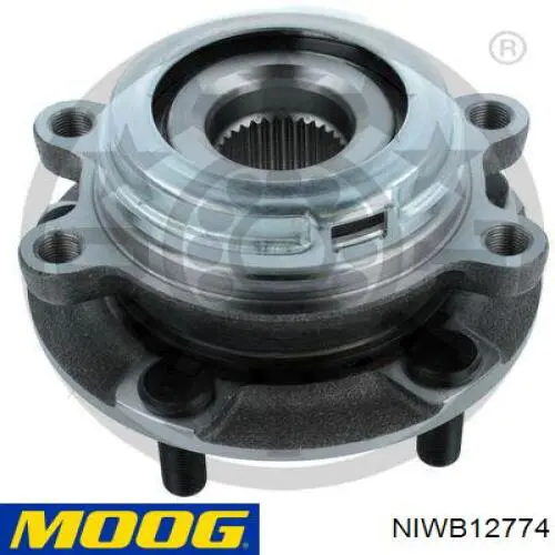 Cubo de rueda delantero NIWB12774 Moog