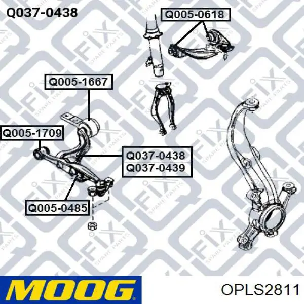 Стойка переднего стабилизатора левая OPLS2811 Moog