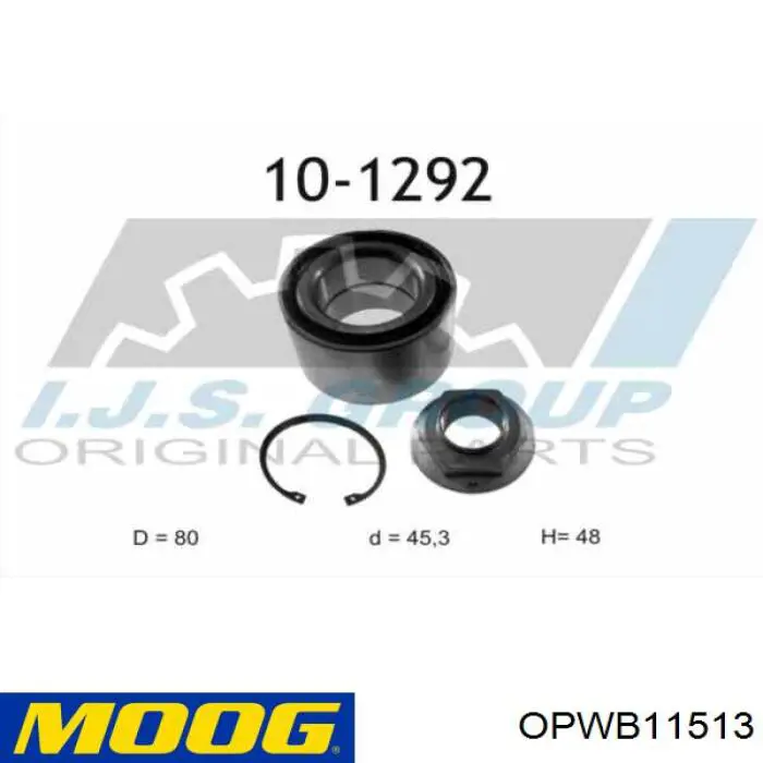 Купить OPWB11513 Moog Подшипник задней ступицы