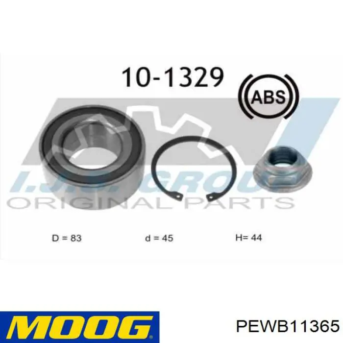 PEWB11365 Moog Подшипник ступицы передней