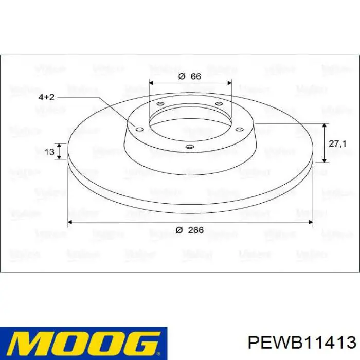 PEWB11413 Moog Подшипник ступицы задней