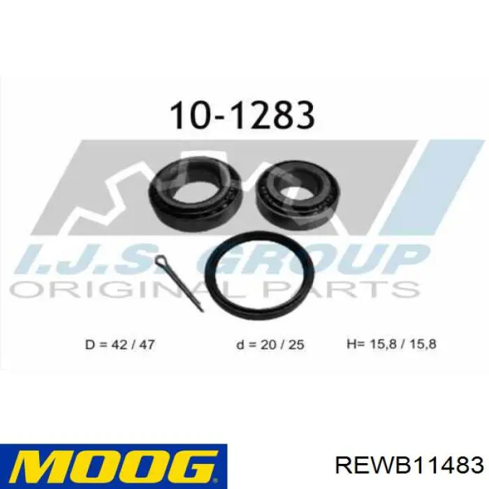 Cojinete de rueda trasero REWB11483 Moog