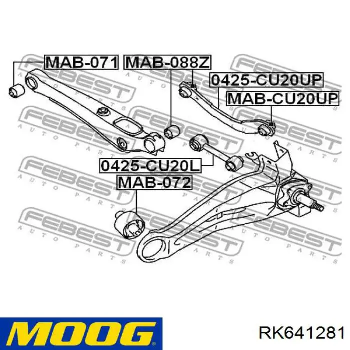 RK641281 Moog Балансир задний верхний