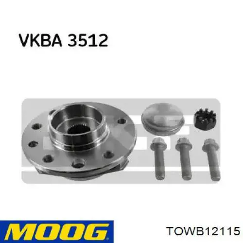 Комплект подшипника ступицы колеса Moog TOWB12115 цена, от 24.60 USD