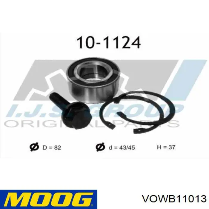 VOWB11013 Moog Подшипник ступицы передней и задней