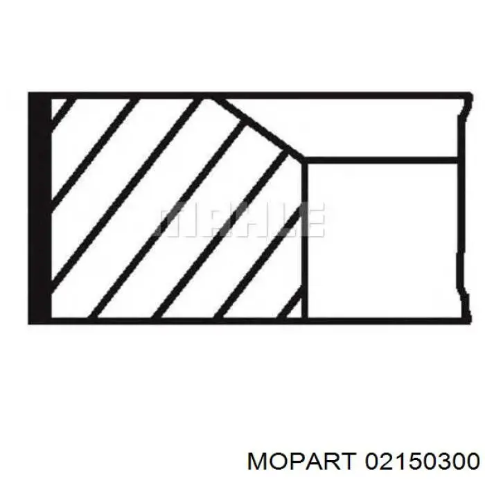 02-1503.00 Mopart anéis do pistão para 1 cilindro, std.