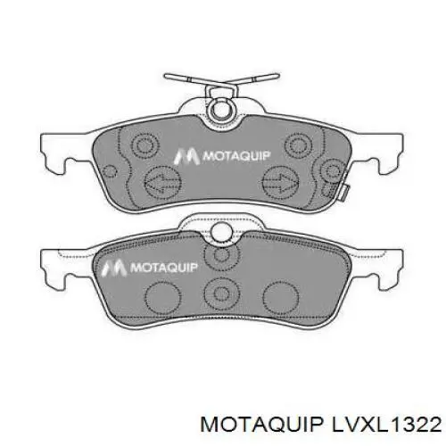 Задние тормозные колодки LVXL1322 Motaquip