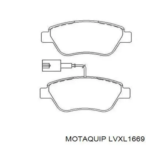 Передние тормозные колодки LVXL1669 Motaquip