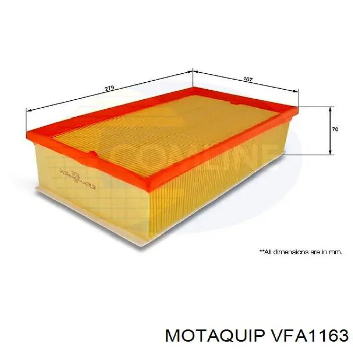 Воздушный фильтр VFA1163 Motaquip