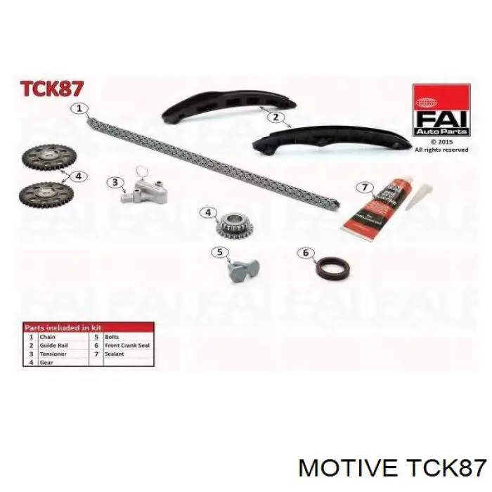 Ремкомплект ГРМ Motive TCK87 цена, от 79.31 USD